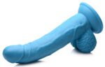 Pop Pecker 7.5 Inch Dildo With Balls - Blue - Image 2