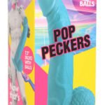 Pop Pecker 7.5 Inch Dildo With Balls - Blue