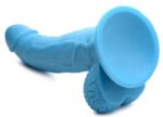 Pop Pecker 7.5 Inch Dildo With Balls - Blue - Image 4