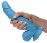 Pop Pecker 7.5 Inch Dildo With Balls - Blue - Image 8