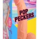 Pop Pecker 7.5 Inch Dildo With Balls - Light