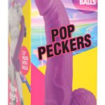 Pop Pecker 7.5 Inch Dildo With Balls - Purple