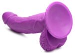 Pop Pecker 7.5 Inch Dildo With Balls - Purple - Image 4
