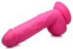Pop Pecker 8.25 Inch Dildo With Balls - Pink - Image 2