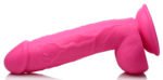 Pop Pecker 8.25 Inch Dildo With Balls - Pink - Image 3