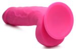 Pop Pecker 8.25 Inch Dildo With Balls - Pink - Image 4