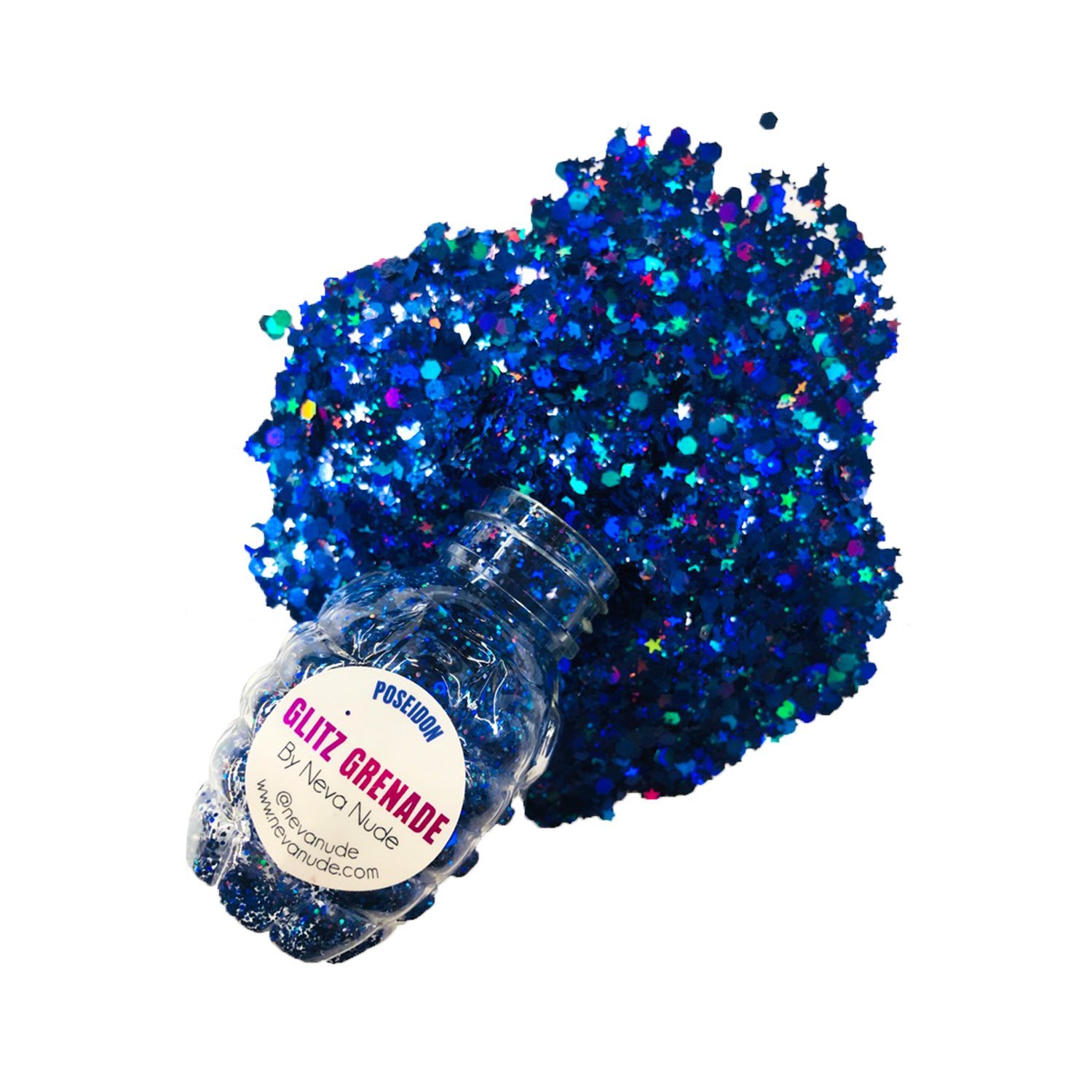 poseidon-blue-cosmetic-glitter-glitz-grenade-keychain-in-aloe-gel Poseidon Blue Cosmetic Glitter Glitz Grenade Keychain in Aloe Gel - Image 1