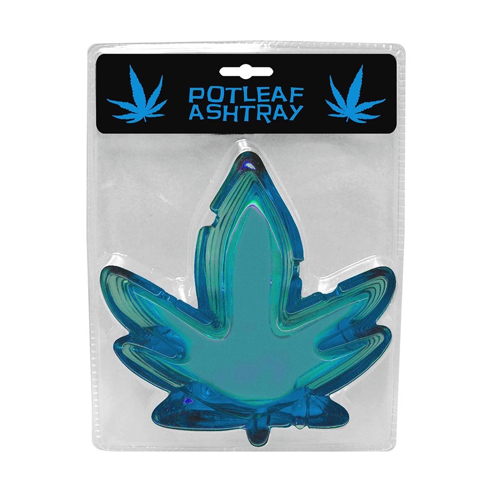 pot-leaf-ashtray-blue Pot Leaf Ashtray Blue - Image 1
