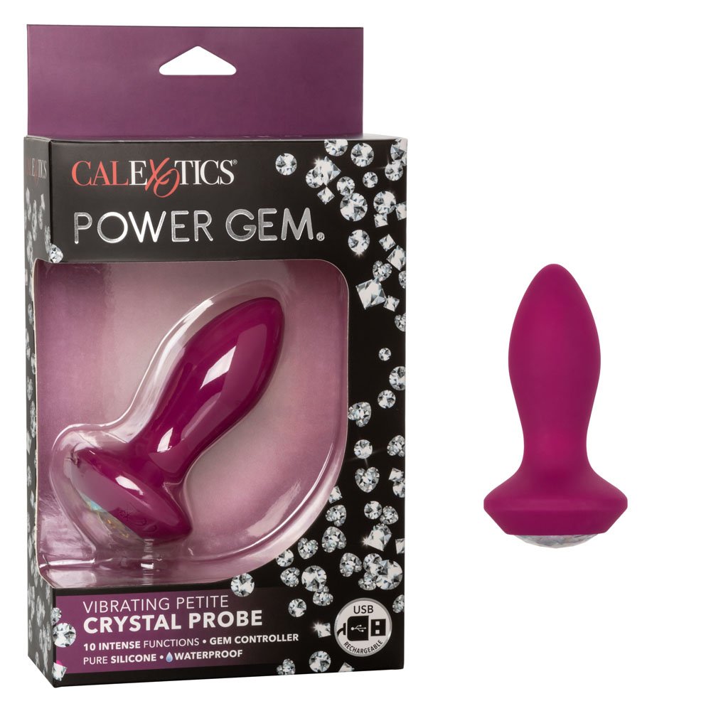 power-gem-vibrating-petite-crystal-probe-purple Power Gem Vibrating Petite Crystal Probe - Purple - Image 1