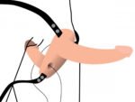 Power Pegger Silicone Vibrating Double Dildo With  Harness - Flesh - Image 7