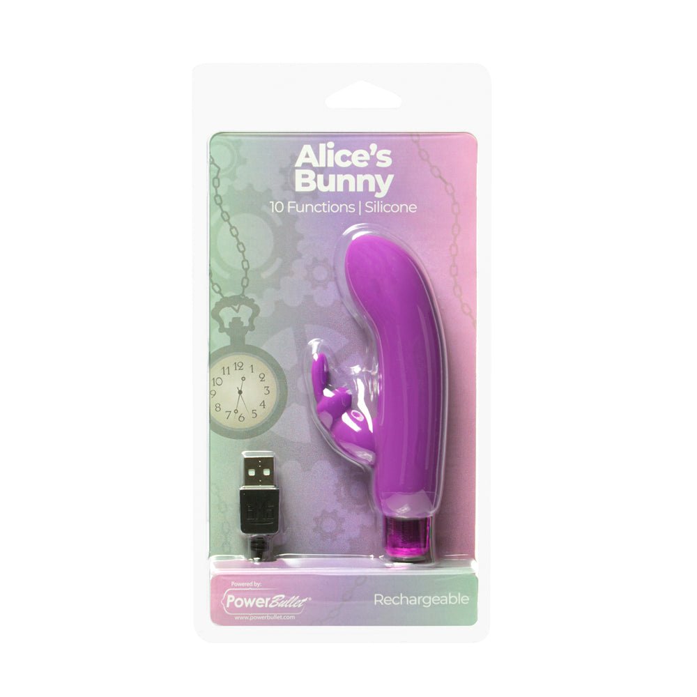 powerbullet-alices-bunny-rechargeable-bullet-vibrator-with-silicone-rabbit-sleeve-purple Powerbullet Alice''s Bunny Rechargeable Bullet Vibrator with Silicone Rabbit Sleeve Purple - Image 1