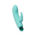 Powerbullet Alice's Bunny Rechargeable Vibrating Bullet with Removable Silicone Rabbit Sleeve – Teal - Image 2