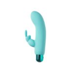 Powerbullet Alice's Bunny Rechargeable Vibrating Bullet with Removable Silicone Rabbit Sleeve – Teal - Image 3
