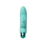 Powerbullet Alice's Bunny Rechargeable Vibrating Bullet with Removable Silicone Rabbit Sleeve – Teal - Image 4