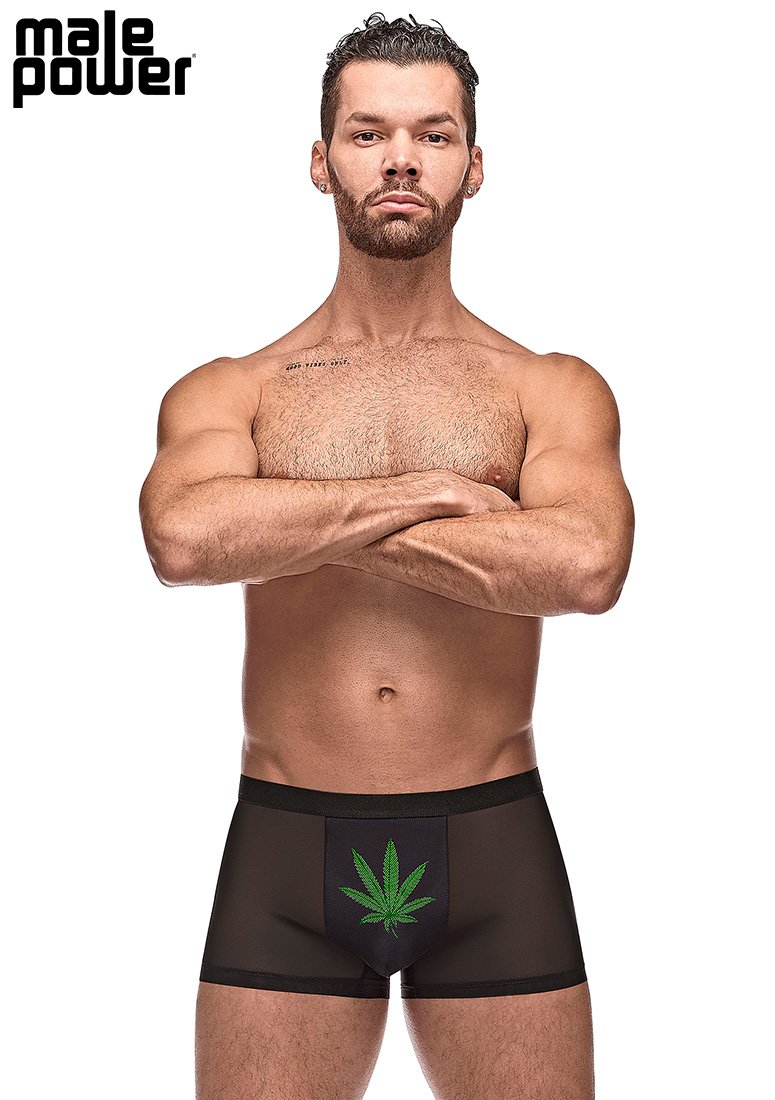 private-screening-pot-leaf-pouch-short-black-124946 Private Screening Pot Leaf Pouch Short Black - Image 1