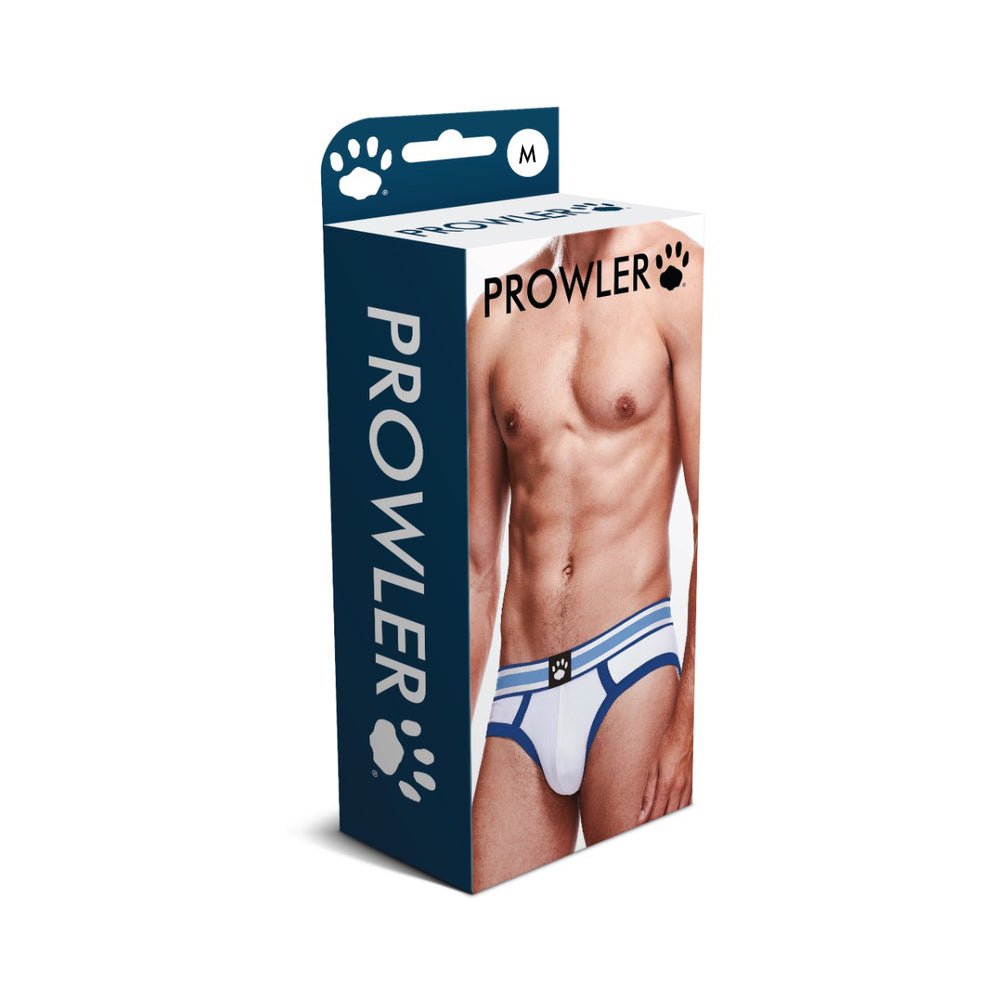 prowler-brief-whiteblue-m Prowler Brief White/Blue M - Image 1