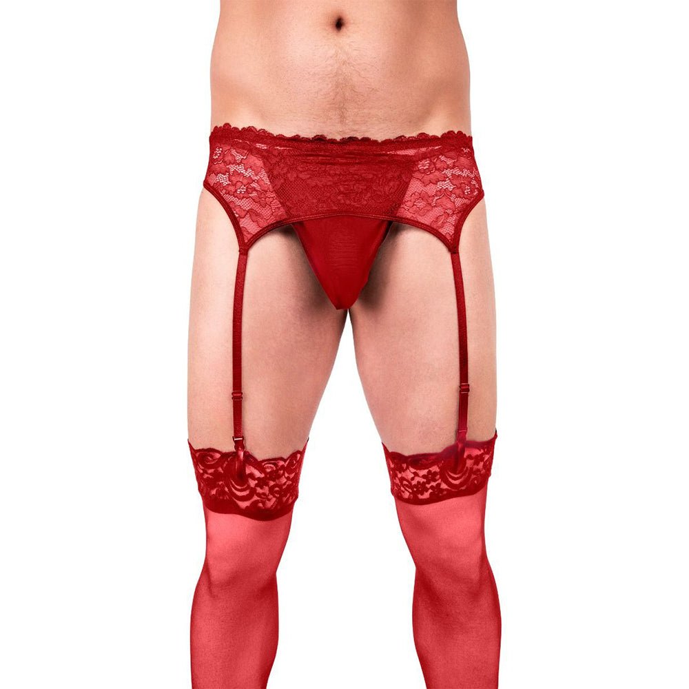 prowler-lace-garter-set-red-s Prowler Lace Garter Set Red S - Image 1