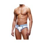 Prowler Open Brief White and Blue Polyester – Large - Image 2