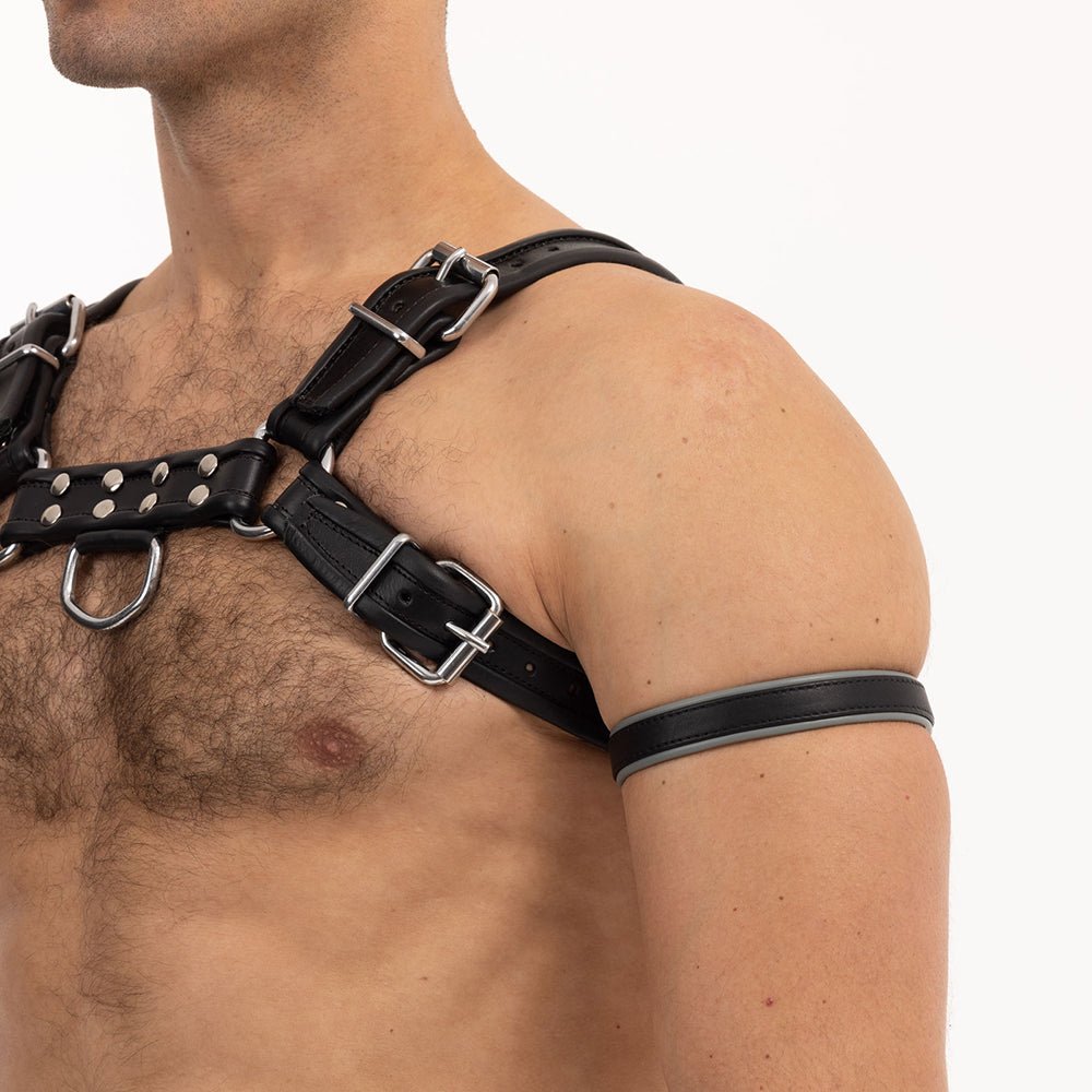 prowler-red-bicep-band-grey Prowler RED Bicep Band Grey - Image 1