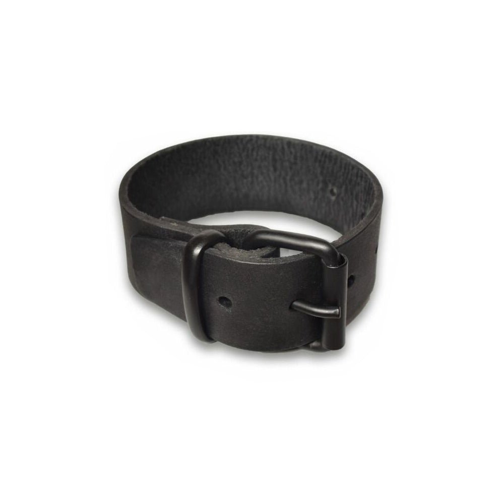 prowler-red-leather-buckle-bicep-band-l Prowler RED Leather Buckle Bicep Band L - Image 1