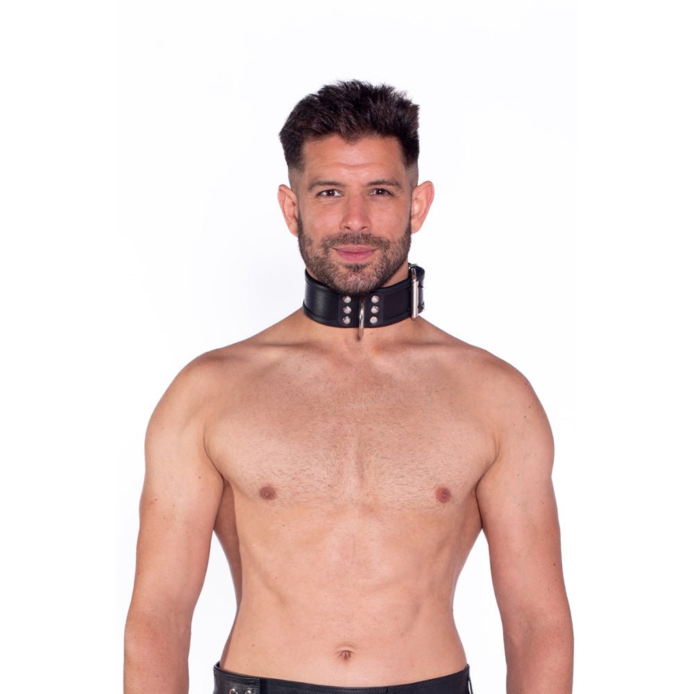 prowler-red-leather-collar-lxl Prowler RED Leather Collar L/XL - Image 1