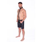 Prowler RED Leather Collar with Strap – Black - Image 4