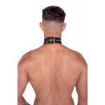 Prowler RED Leather Collar with Strap – Black - Image 5