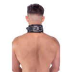 Prowler RED Leather Lockable Collar – Black, S/M - Image 3