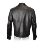 Prowler RED Leather Trucker Jacket – Black, Size L - Image 3