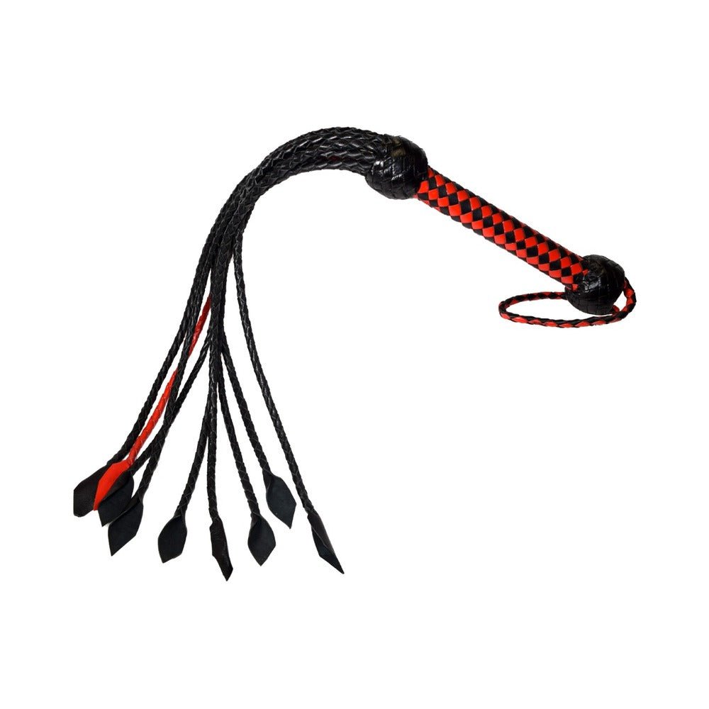 prowler-red-short-handle-flogger-blackred Prowler RED Short Handle Flogger Black/Red - Image 1