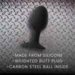 Prowler RED Weighted Anal Plug – Black, Large - Image 2
