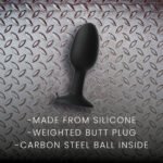 Prowler RED Weighted Anal Plug – Black, Medium - Image 3