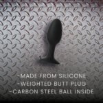 Prowler RED Weighted Anal Plug – Black, Small - Image 3