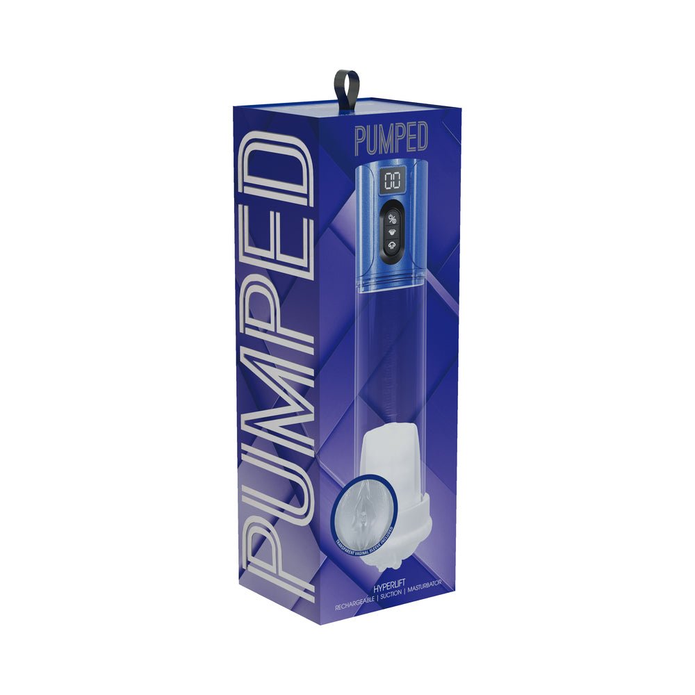 pumped-hyperlift-masturbator-suction-metallic-blue PUMPED HyperLift Masturbator Suction Metallic Blue - Image 1
