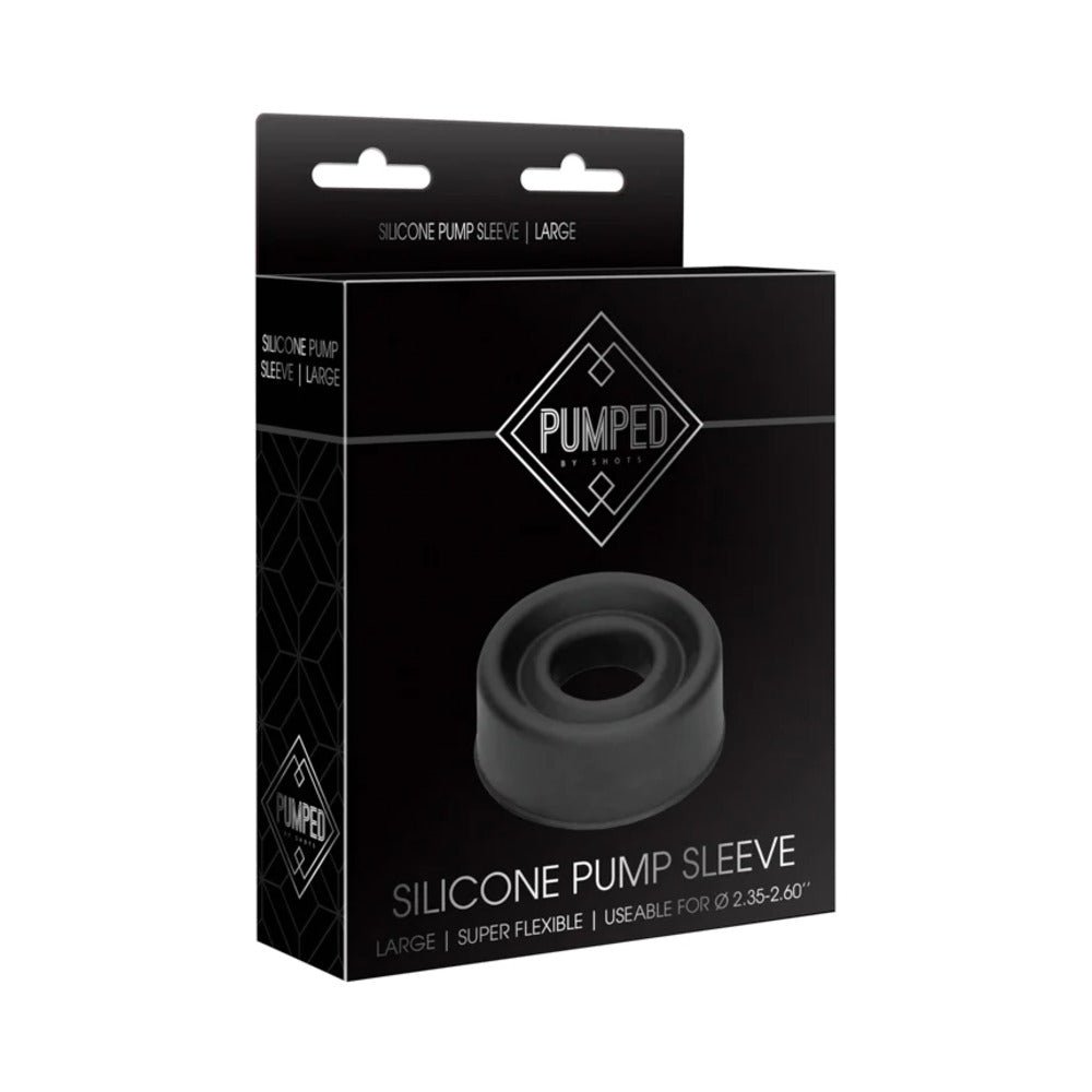pumped-silicone-pump-sleeve-black-large Pumped Silicone Pump Sleeve Black Large - Image 1