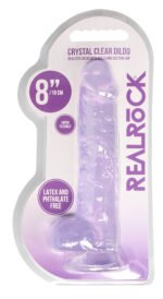 8 Inch Realistic Dildo With Balls - Purple - Image 2
