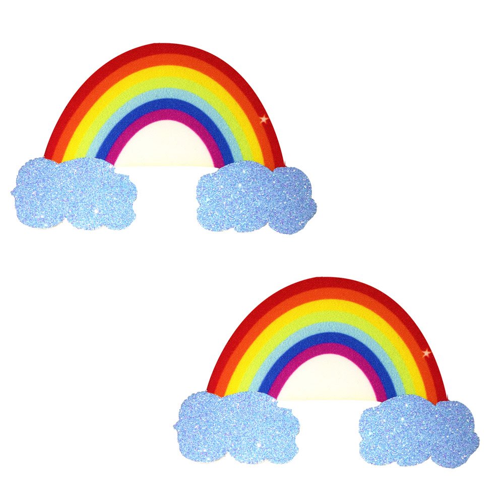 rainbow-glitter-cloud-pasties Rainbow Glitter Cloud Pasties - Image 1