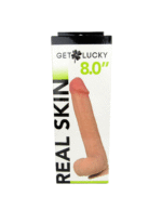 Real Skin 8" Dual Layer Dildo - Beige - Image 4