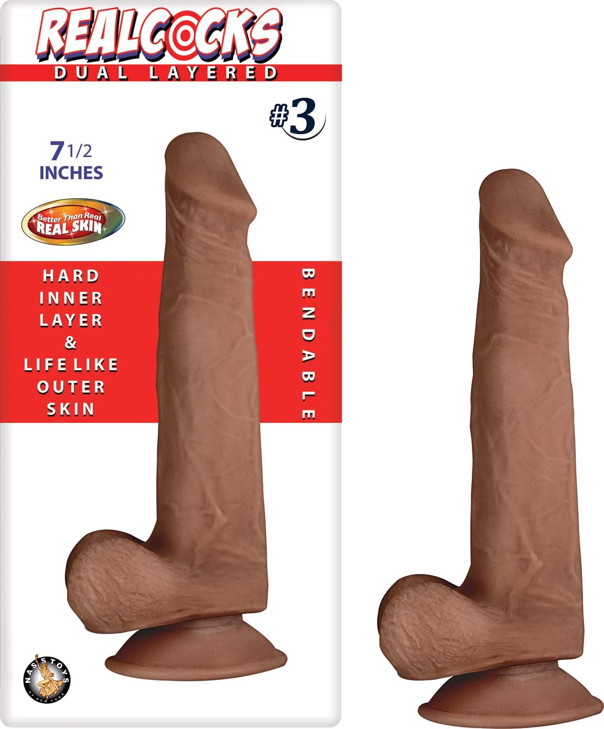 realcocks-dual-layered-3-brown Realcocks Dual Layered #3 - Brown - Image 1