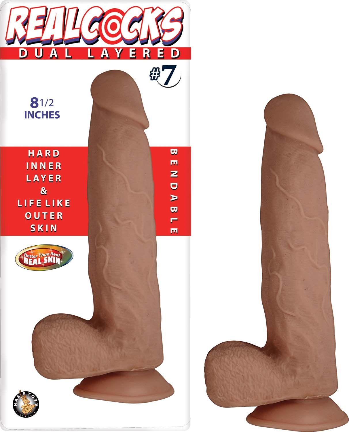 realcocks-dual-layered-7-brown Realcocks Dual Layered #7 - Brown - Image 1