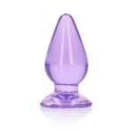 RealRock Crystal Clear 3.5 in. Anal Plug Purple - Image 2