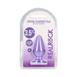 RealRock Crystal Clear 3.5 in. Anal Plug Purple