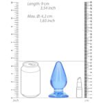 RealRock Crystal Clear 4.5 in. Anal Plug Blue - Image 5