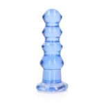RealRock Crystal Clear Curvy 5.5 in. Dildo/Plug Blue - Image 2