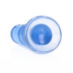 RealRock Crystal Clear Curvy 5.5 in. Dildo/Plug Blue - Image 3