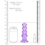 RealRock Crystal Clear Curvy 5.5 in. Dildo/Plug Purple - Image 5