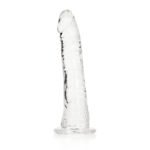 RealRock Crystal Clear Slim 6 in. Dildo Clear - Image 2