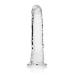RealRock Crystal Clear Slim 6 in. Dildo Clear - Image 3
