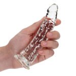 RealRock Crystal Clear Slim 6 in. Dildo Clear - Image 6