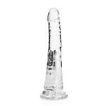 RealRock Crystal Clear Slim 7 in. Dildo Clear - Image 2